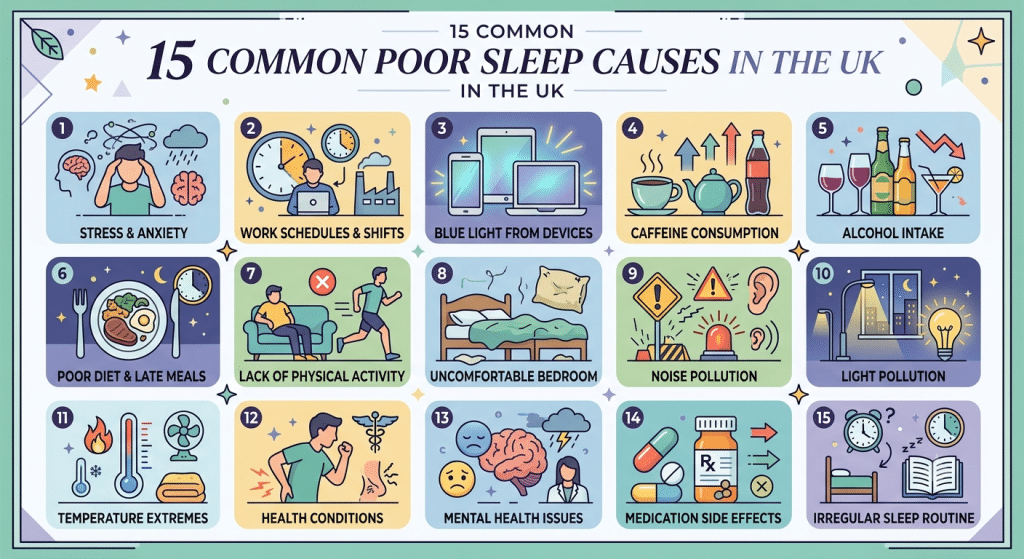 15 Common Poor Sleep Causes in the UK
