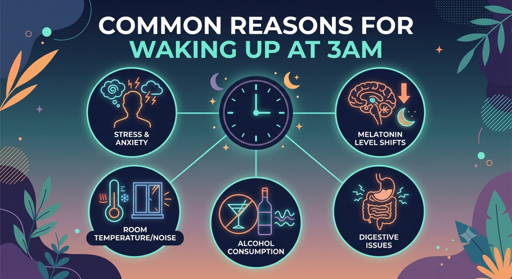 Common Reasons of Sleeping Problem That Cause You to Wake Up at 3 AM